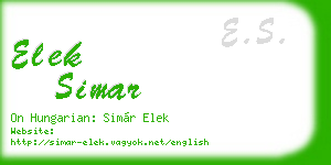 elek simar business card
